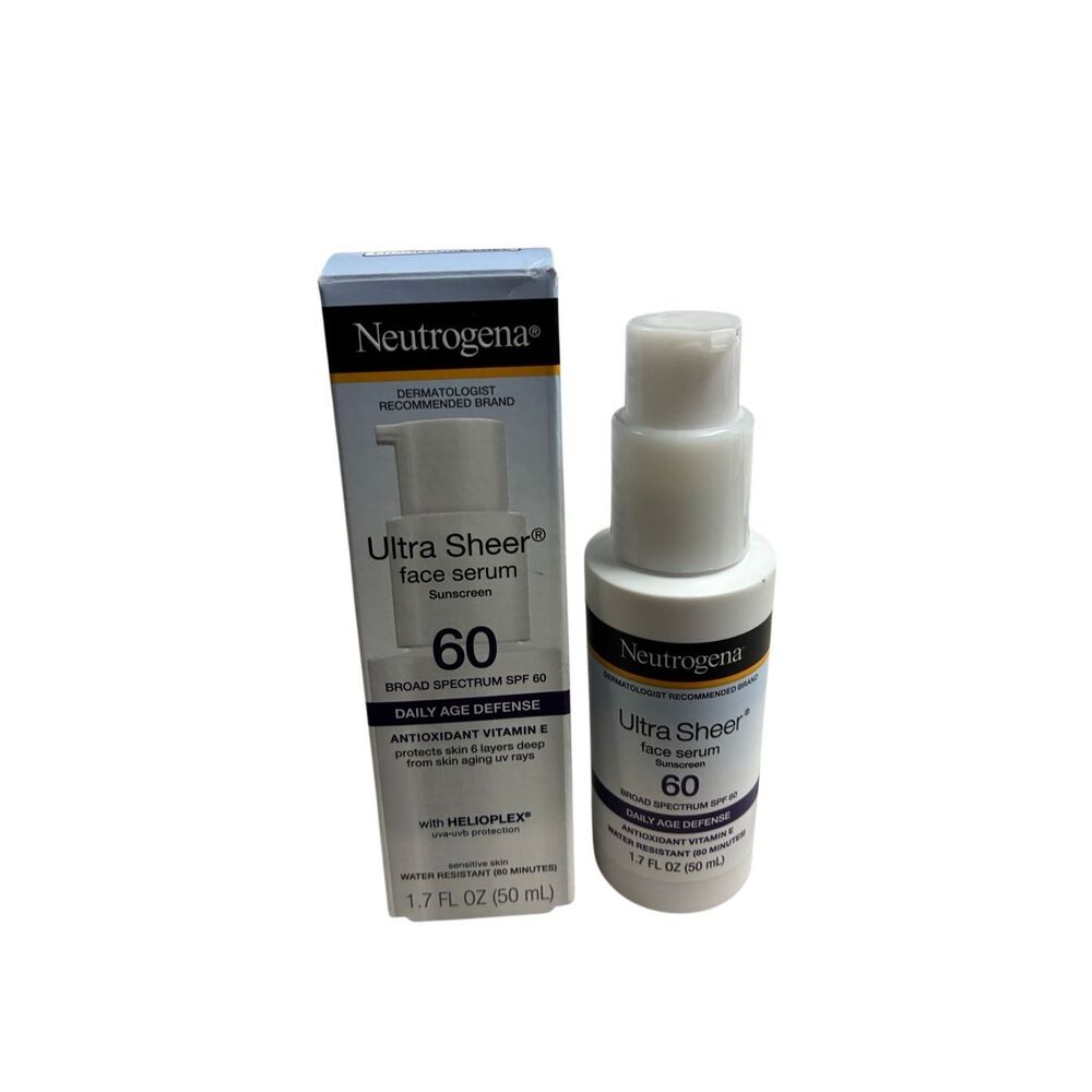 Neutrogena Ultra Sheer Face Serum Sunscreen‎ SPF 60 Broad Spectrum 1.7 oz